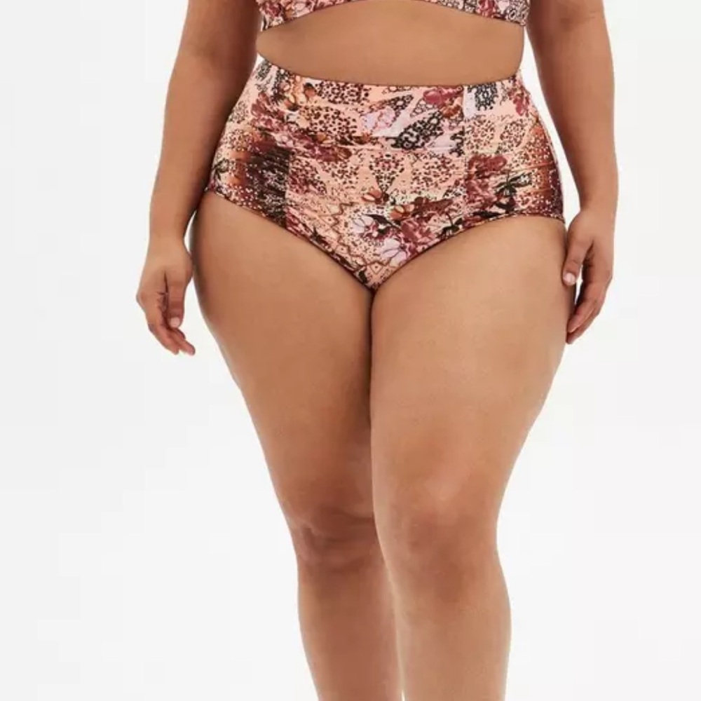 Torrid High Rise Ruched Swim Bottoms - Picture 2 of 6